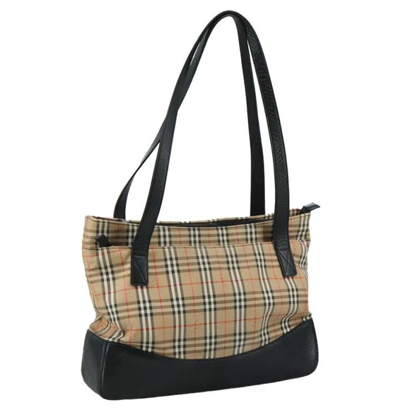 BURBERRY Nova Check Tote Bag Canvas Beige Auth - Picture 1 of 16